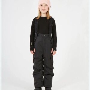 Sport Essentials Ski Suit Kids Black Waterproof Pant with Braces Overall